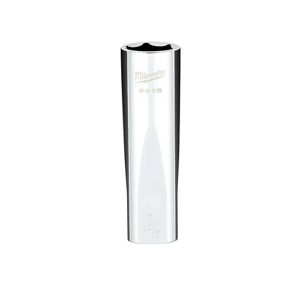 1/2 in. Drive 11/16 in. SAE 6-Point Deep Socket with FOUR FLAT™ Sides