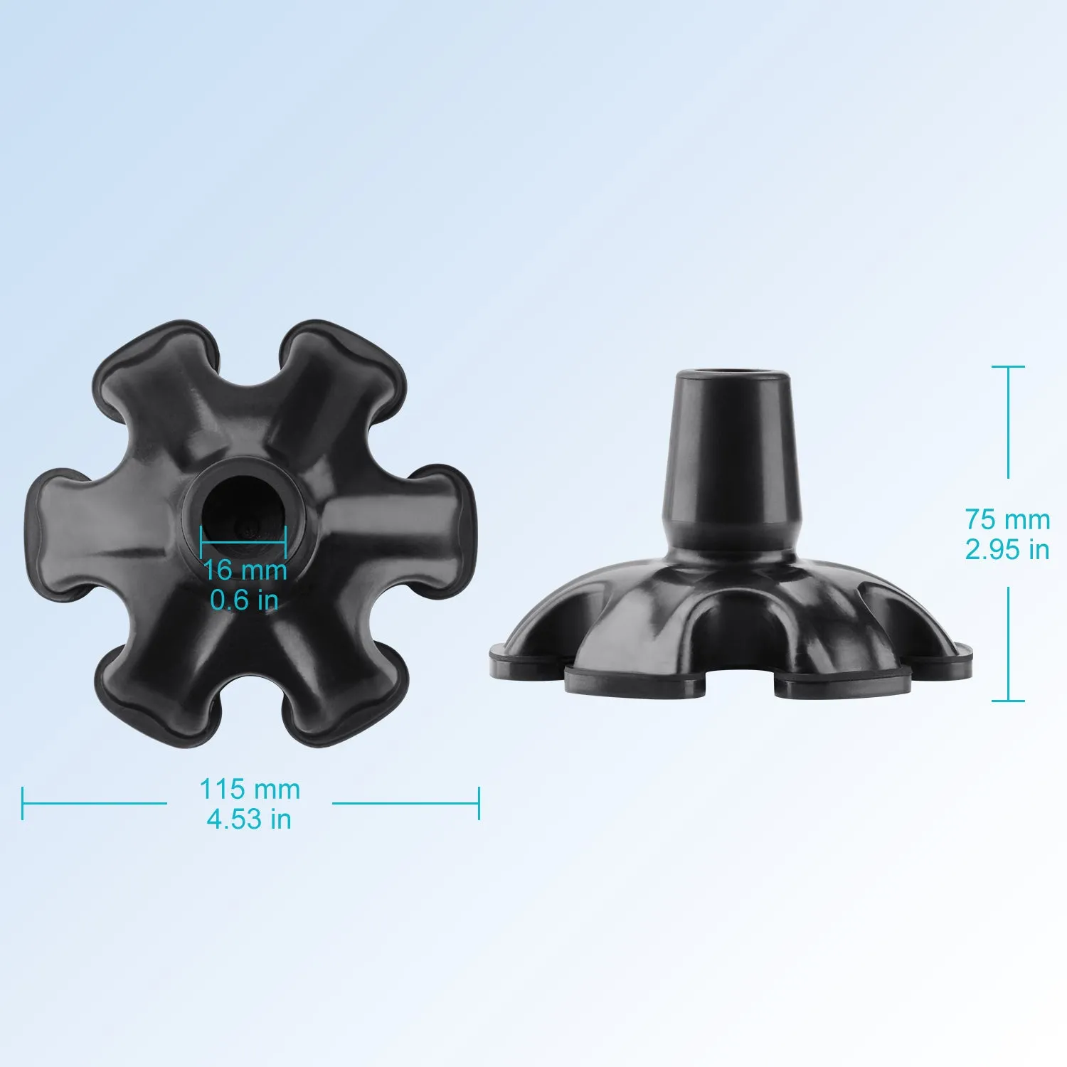 6-Prong Self Standing Replacement Cane Tip