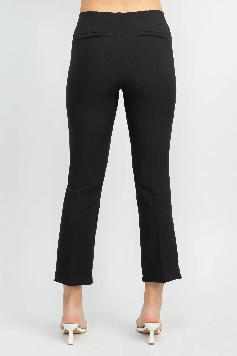Adrianna Papell Mid Waist Pull On Solid Straight Pants by Curated Brands