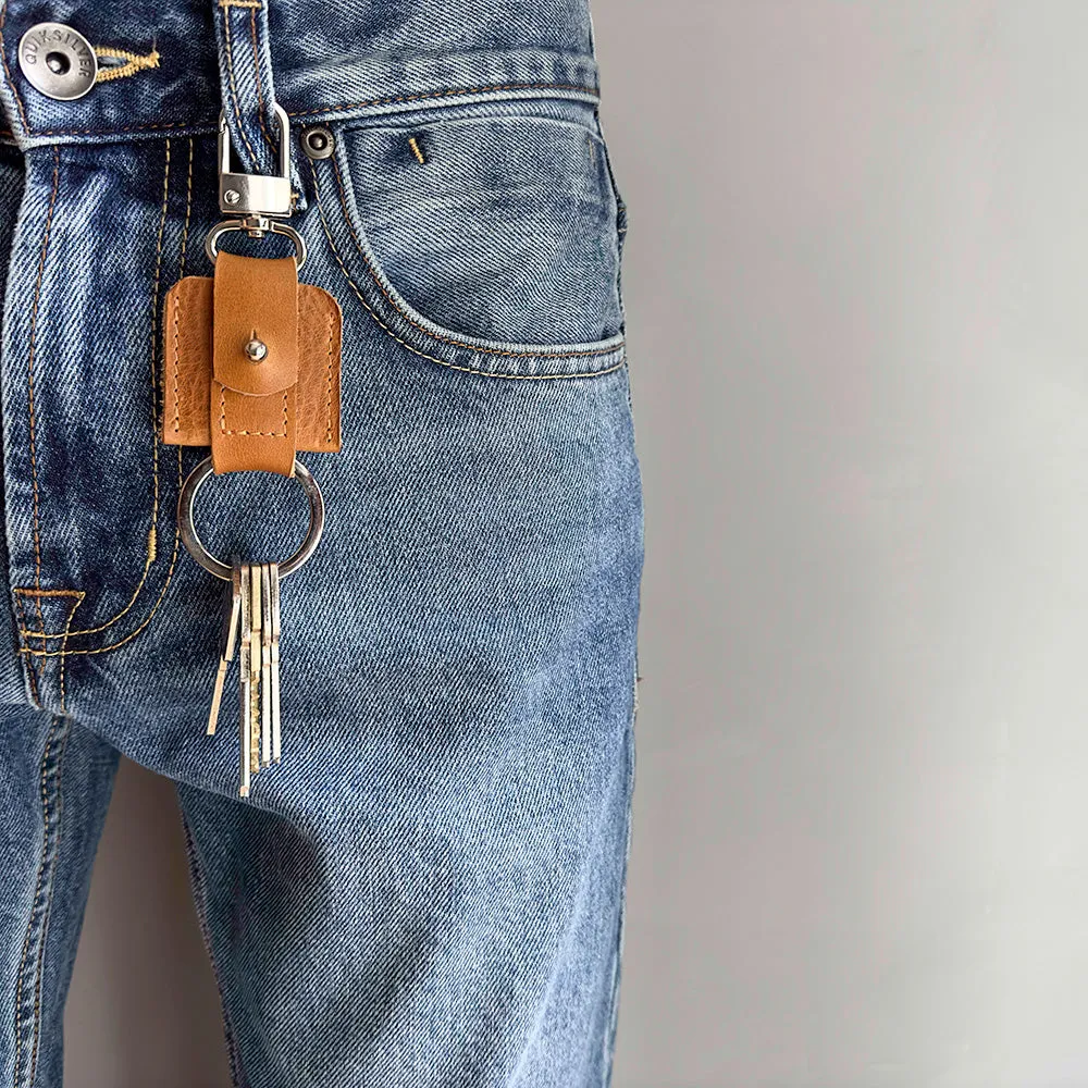 AirTag keychain with snap hook and keyring by Geometric Goods
