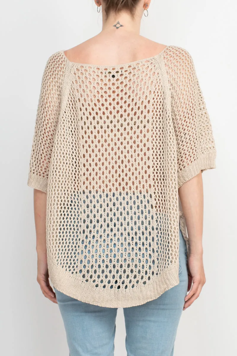 Alberto Makali Scoop Neck Short Sleeve Knit Top by Curated Brands