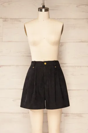 Amsterdam | Black Corduroy Shorts