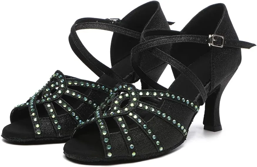 AOQUNFS Women's Latin Dance Shoes Professional Ballroom Salsa Practice Performance Dancing Shoes
