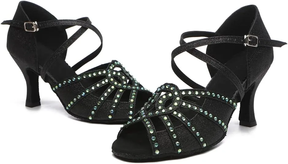 AOQUNFS Women's Latin Dance Shoes Professional Ballroom Salsa Practice Performance Dancing Shoes