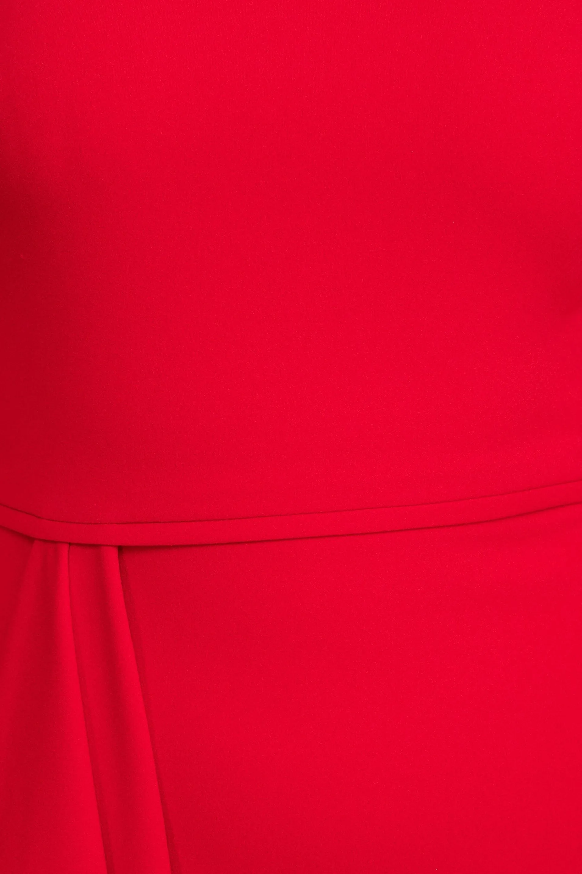 Asymmetrical Neck Cap Sleeve Flutter Side Slit Side Zipper Back Solid Scuba Dress