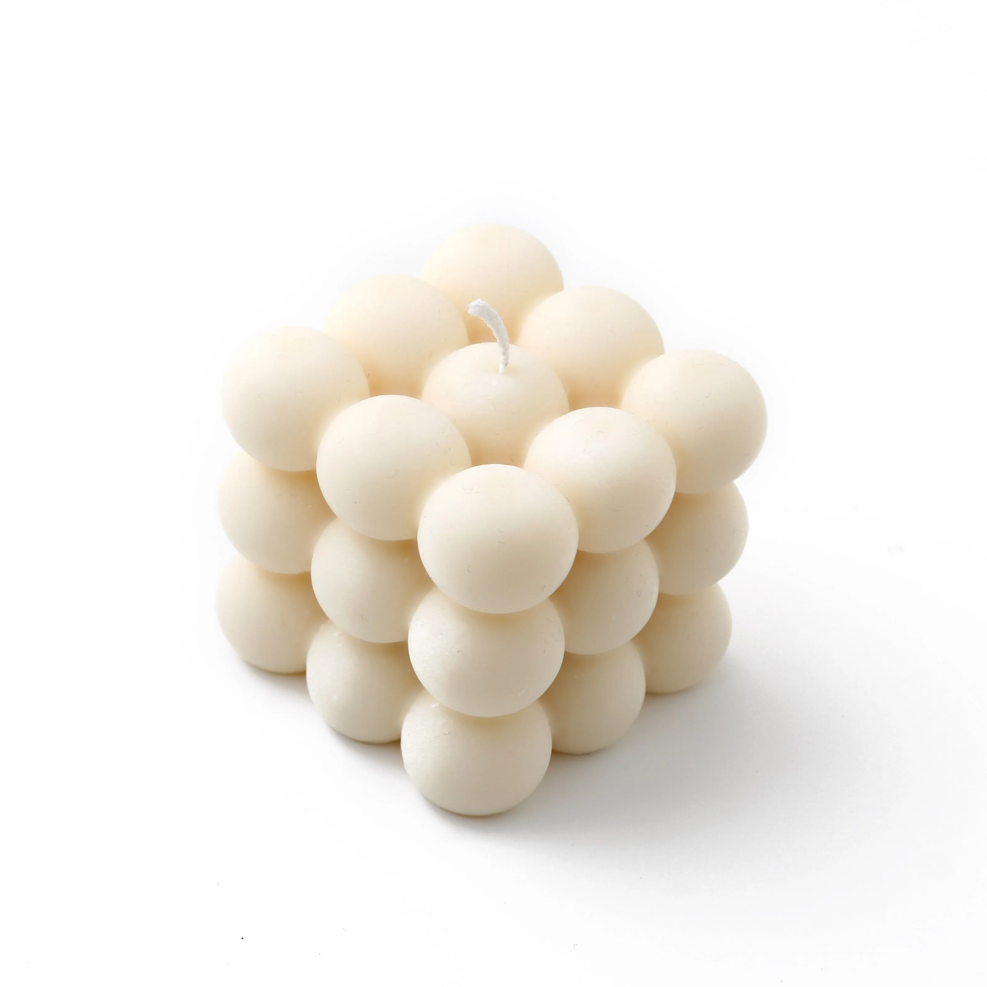 Bobble Cube Candle - Natural Cream