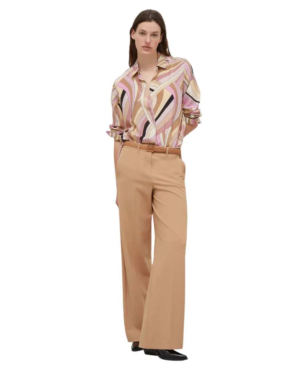 Camicia Minerva in Crêpe di Seta con Stampa Rétrò
