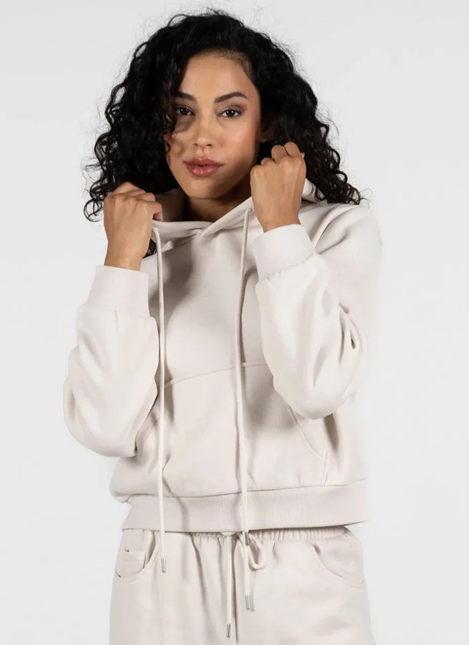C'est Moi Women's Crop Hoodie - Latte