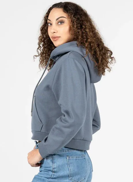 C'est Moi Women's Crop Hoodie - Teal