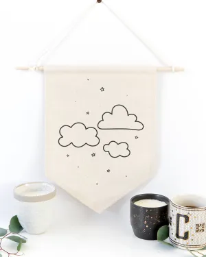 Clouds Hanging Wall Banner by The Cotton & Canvas Co.