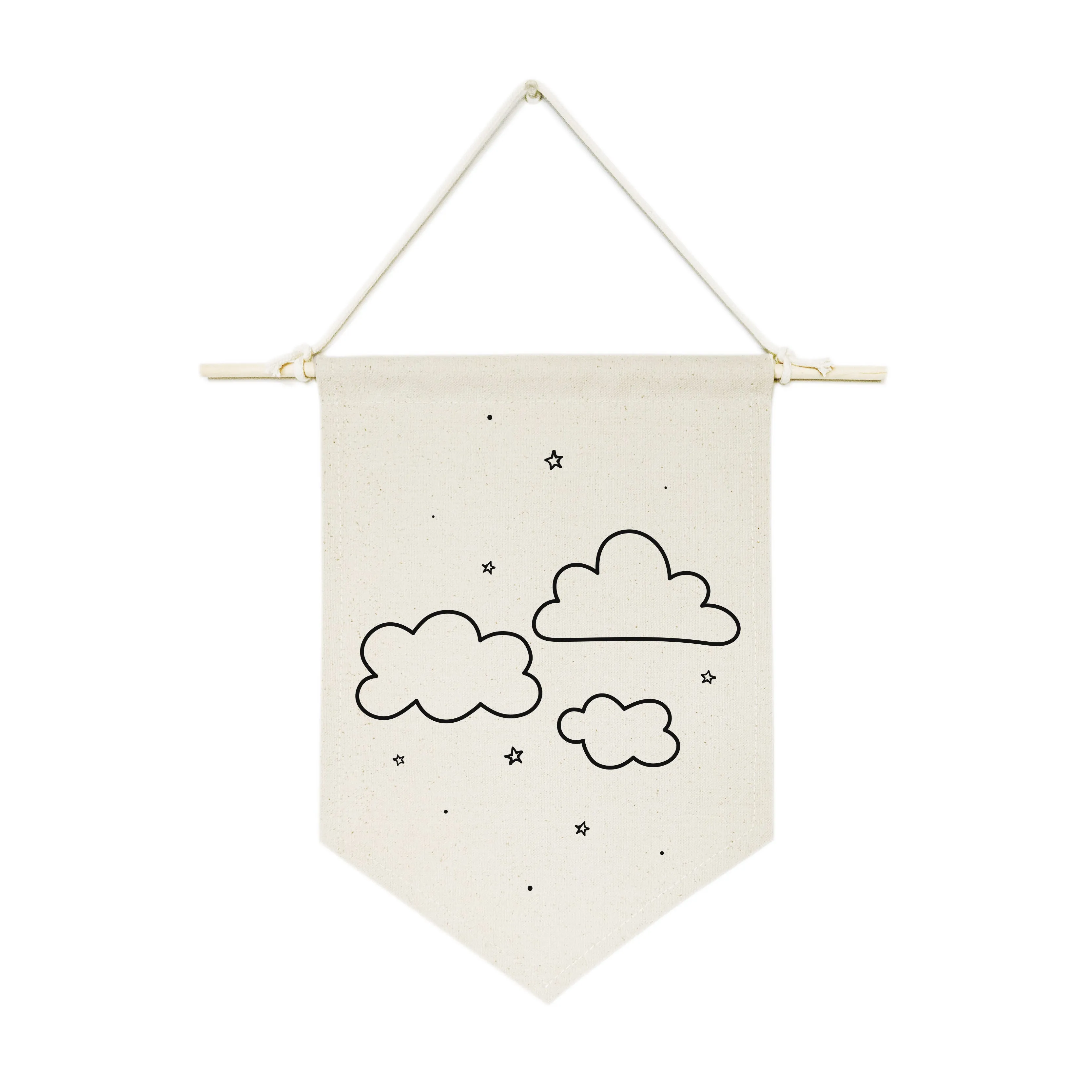 Clouds Hanging Wall Banner by The Cotton & Canvas Co.