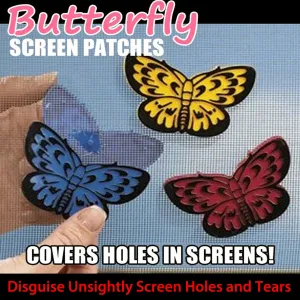 Decorative Butterfly Screen Patches - 12 Pack for Easy Repair