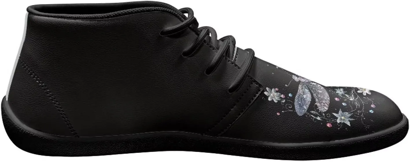 Doojoayie Wide Toe Box Sneakers Women Mens Barefoot Shoes with PU Leather for Travel