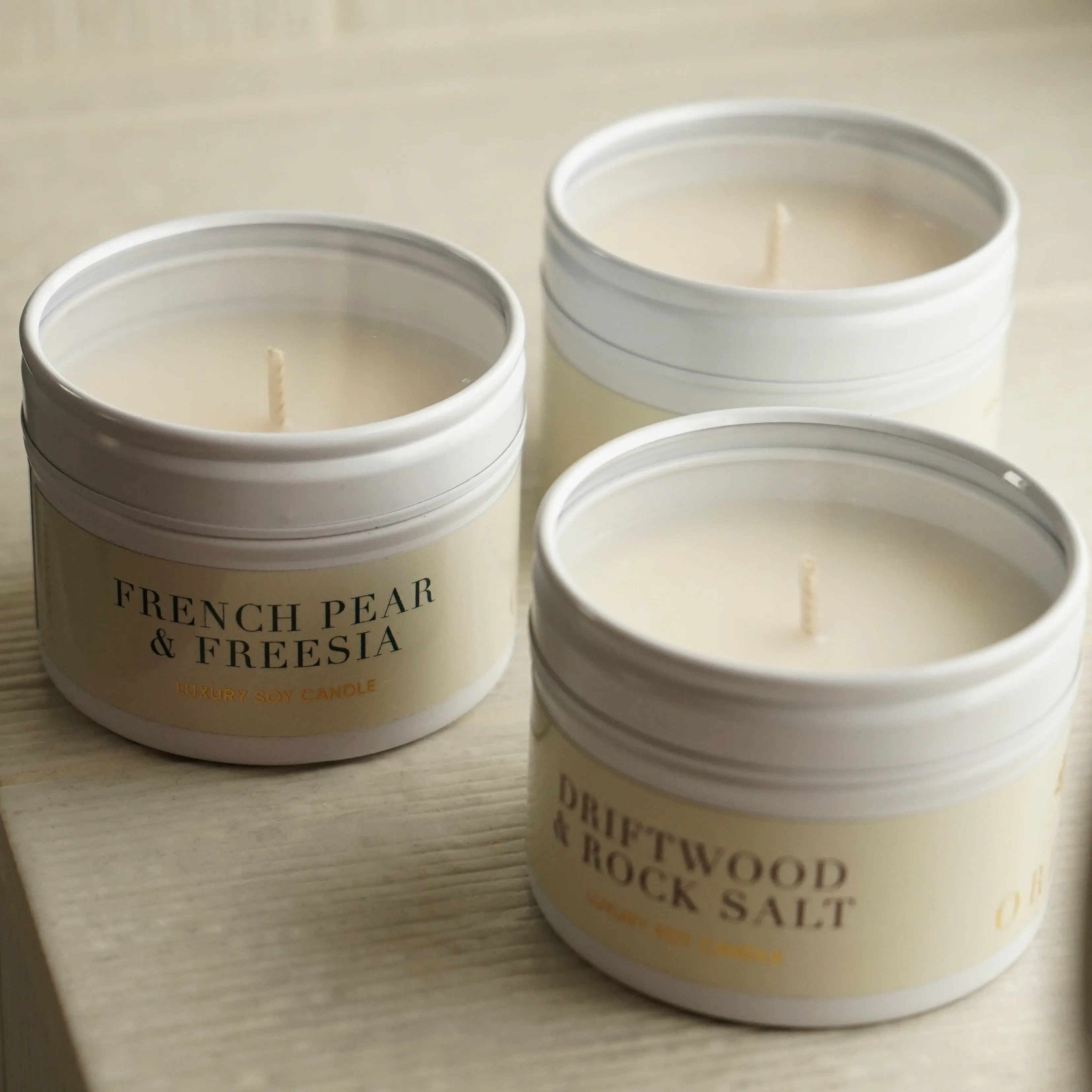 Driftwood & Rock Salt Tin Candle
