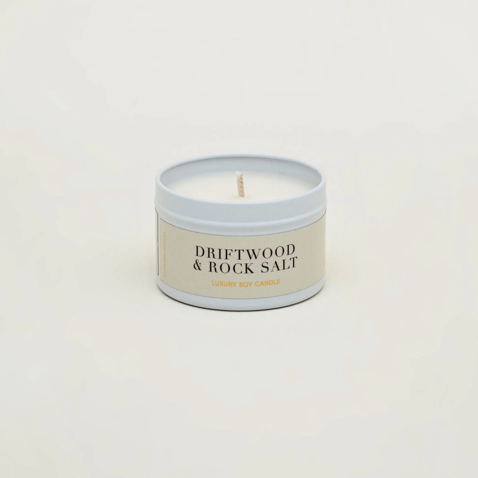 Driftwood & Rock Salt Tin Candle