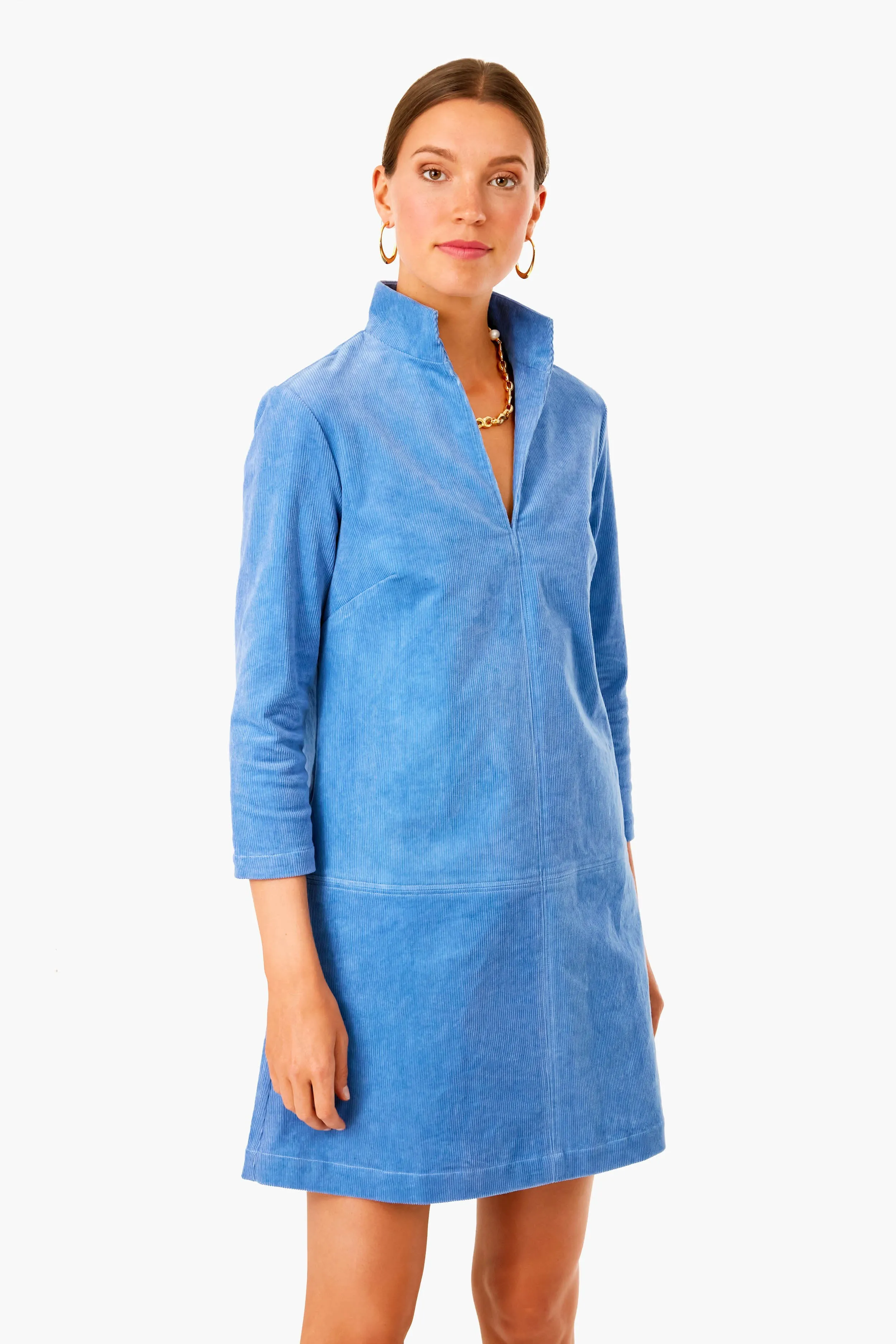 Dutch Blue Corduroy Clifton Dress