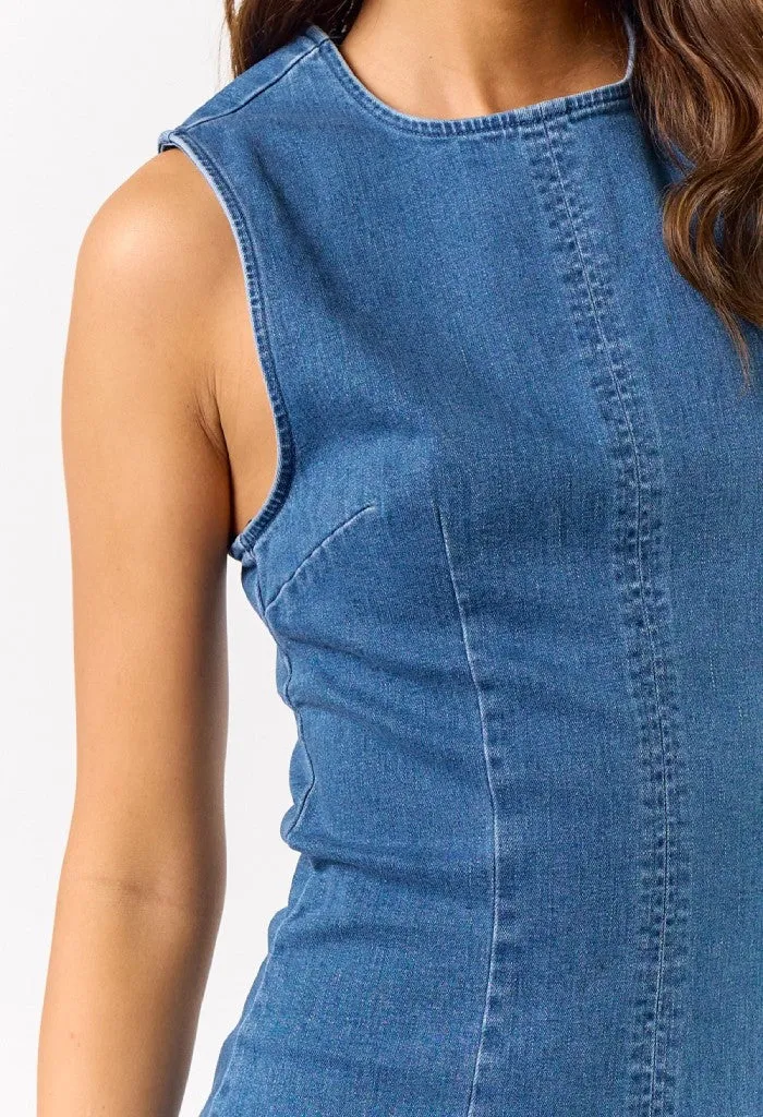 Ellie Mini Dress-Denim