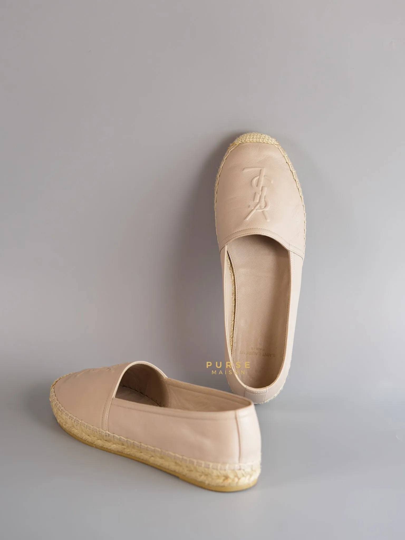 Espadrilles in Poudre Lambskin Leather Size 38 (25cm)