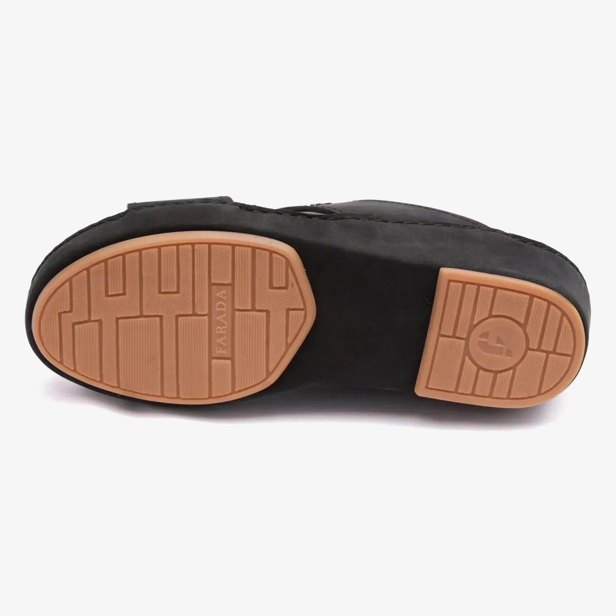 FARADA MENS ARABIC DAVINCI SUEDE SANDALS BLACK