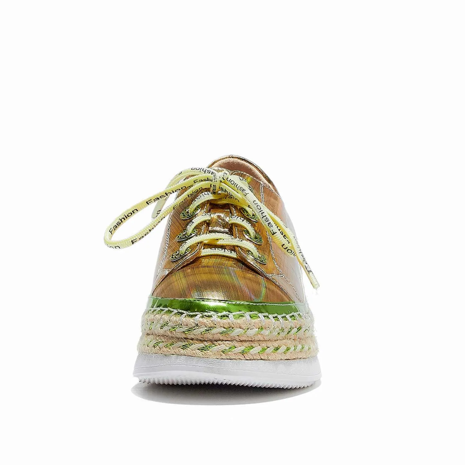 fashion shiny genuine leather mixed colors sneaker round toe thick bottom lace up maide new vulcanized shoes