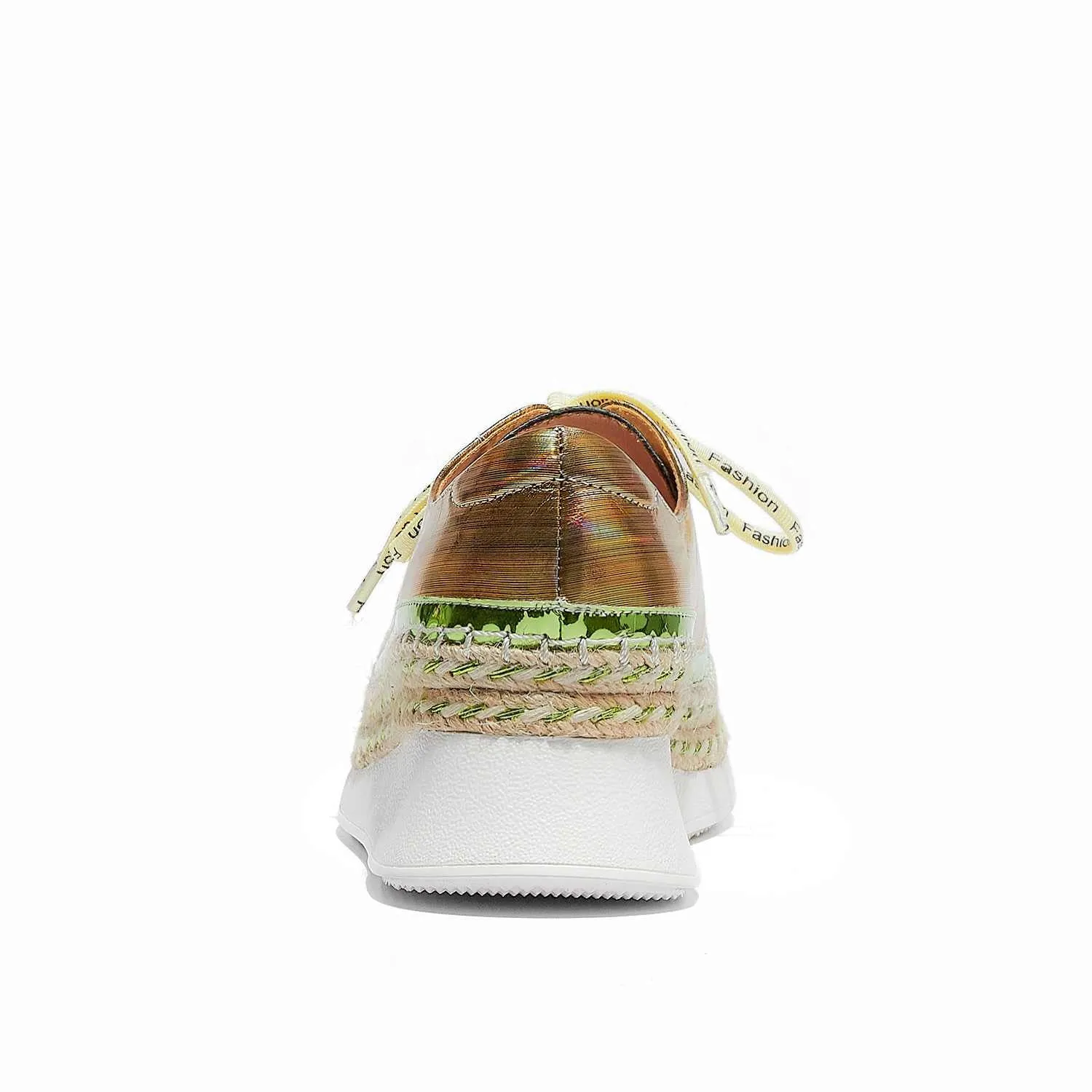fashion shiny genuine leather mixed colors sneaker round toe thick bottom lace up maide new vulcanized shoes