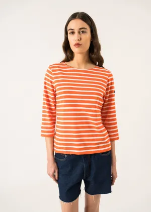 Galathe striped sailor shirt - slim fit, in light cotton (BASKET/NEIGE)