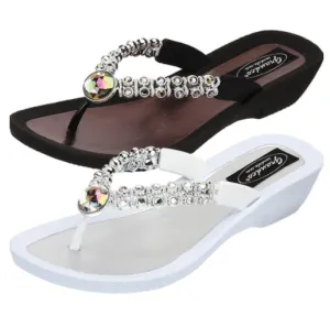 GRANDCO SANDALS 24801E - RHINESTONE (BLACK)