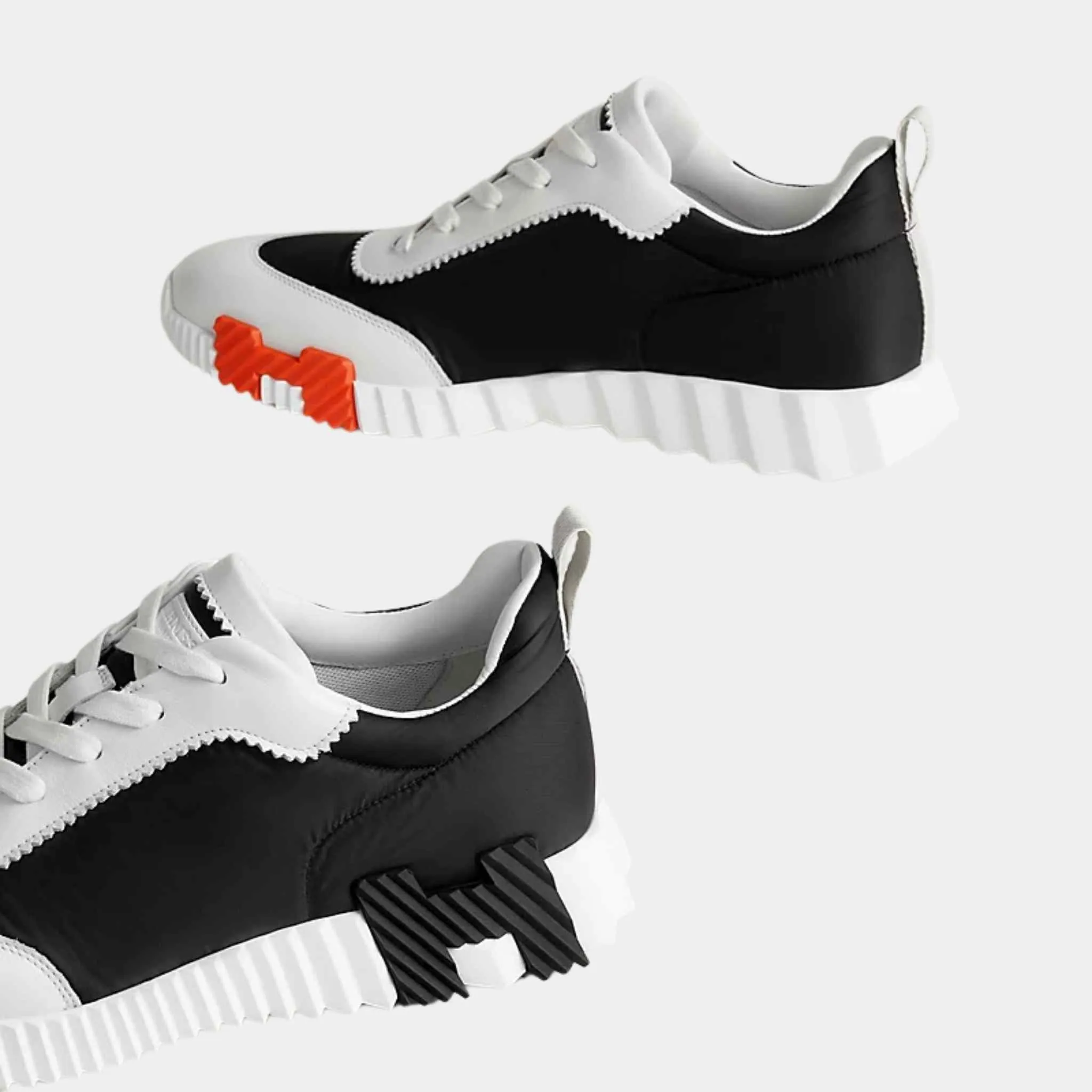 Hermes Bouncing Sneakers Black And White