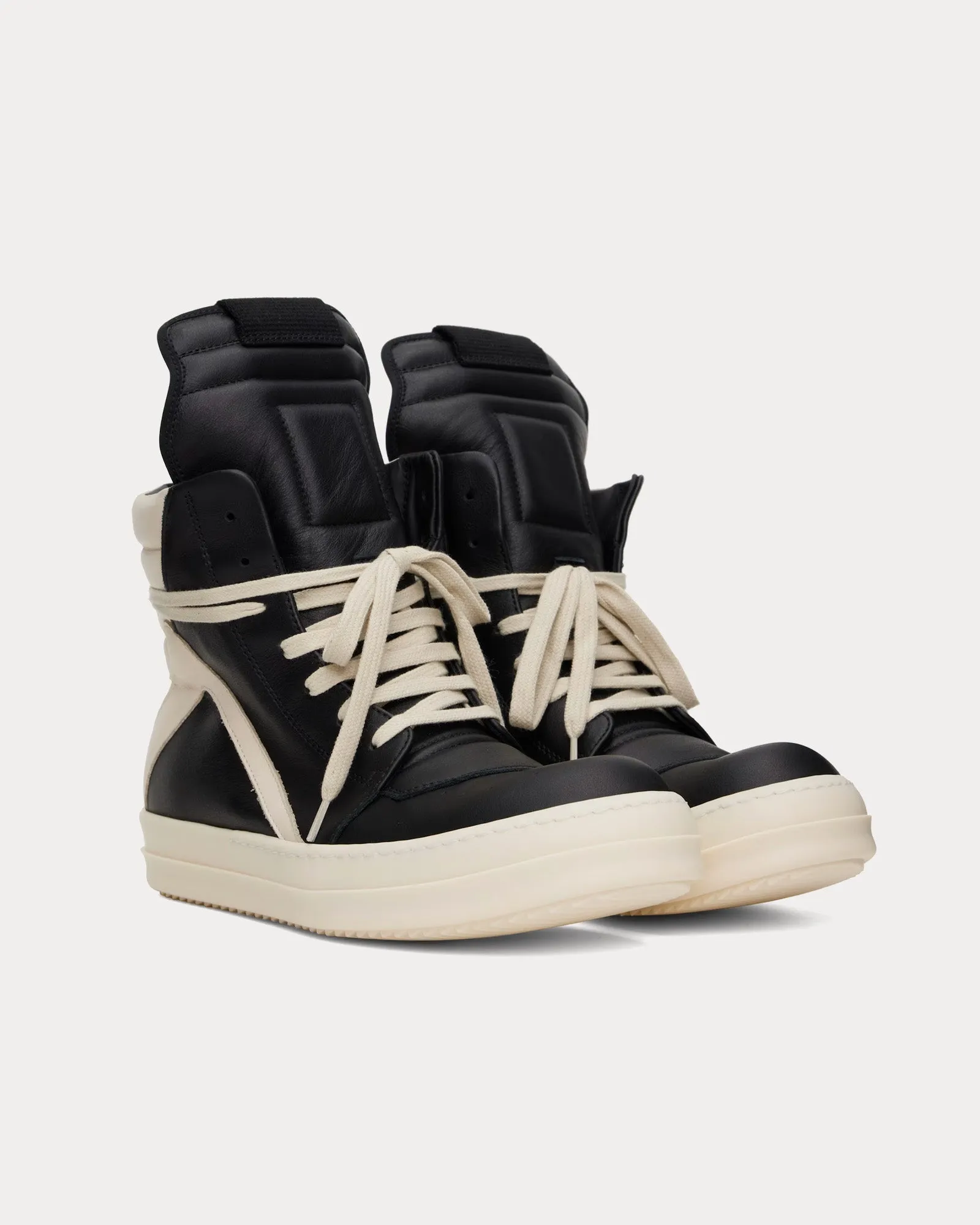 Hollywood Geobasket Leather Black / Milk / Milk High Top Sneakers