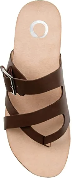 Journee Collection Women's Madrid Wedge Sandal  Color Brown Size 6.5M