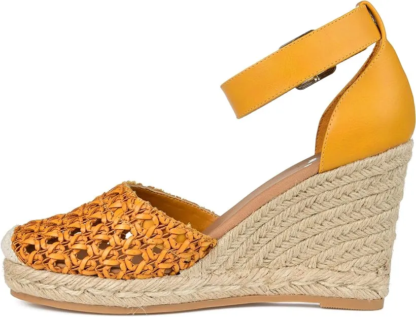 Journee Collection Women's Sierra Espadrille Sandal  Color Mustard Size 8M