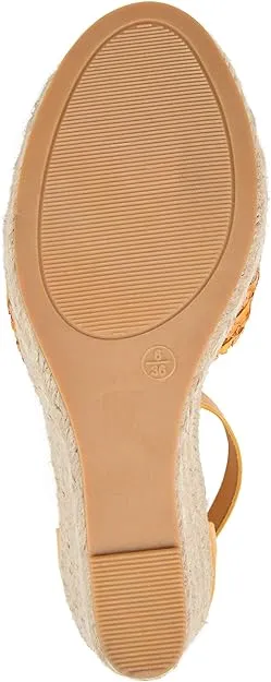 Journee Collection Women's Sierra Espadrille Sandal  Color Mustard Size 8M