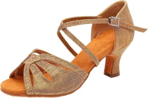 Latin-Dance-Shoes For Women Girls Modern Tango Salsa Ballroom Dancing Shoes Jazz Ladies Practice Dance-Shoes Salsa Heeled Sandal