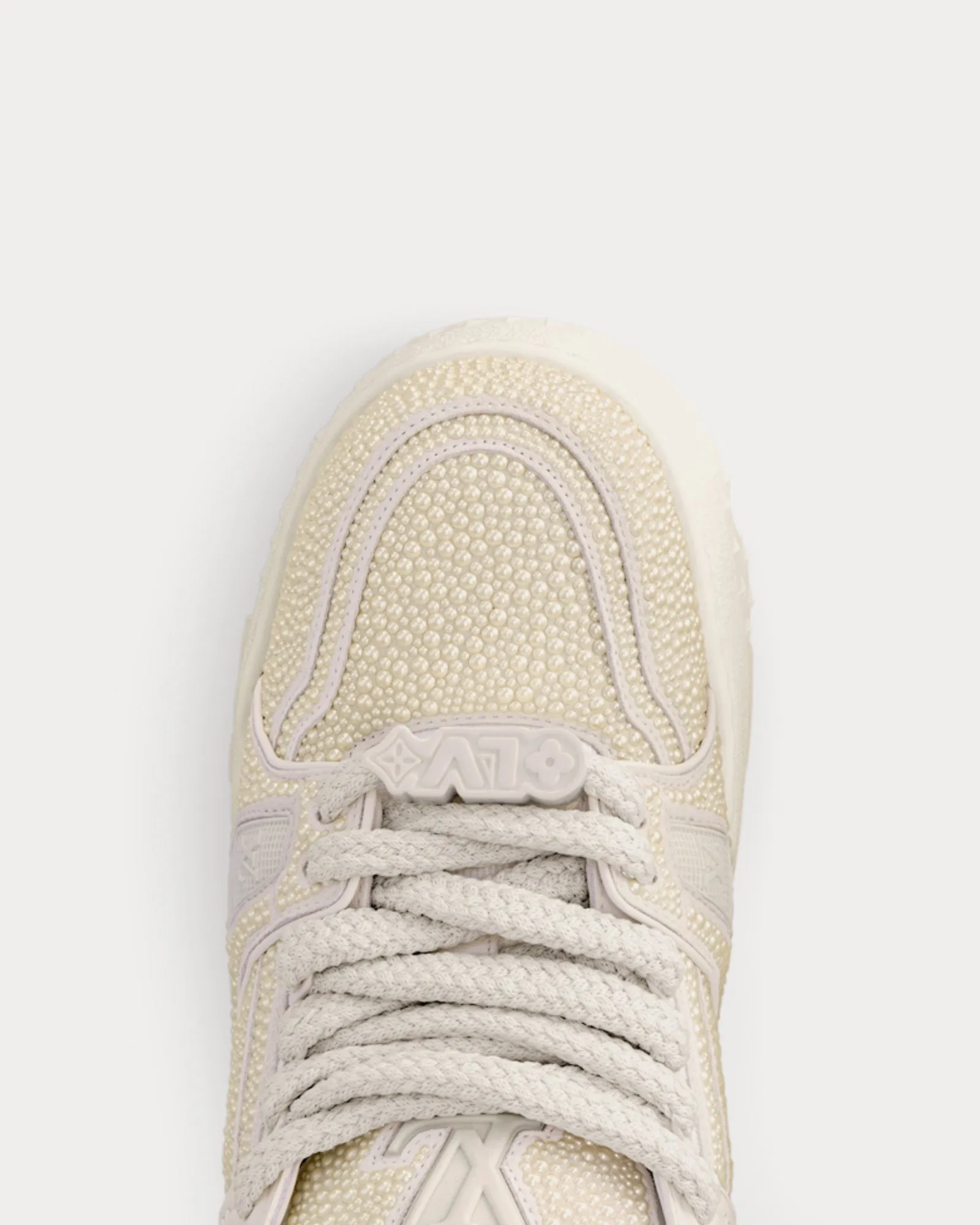 LV Maxi Trainers with Swarovski Crystals White Low Top Sneakers