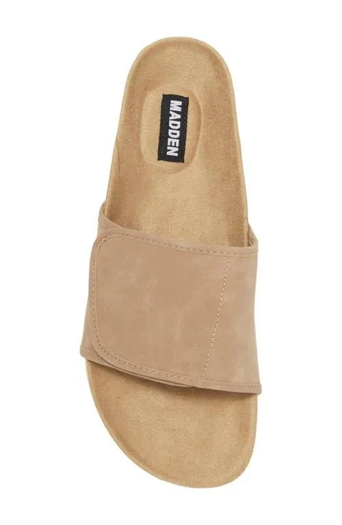 Madden Men Men's Taisto Slide Sandals  Color Taupe Suede Size 8
