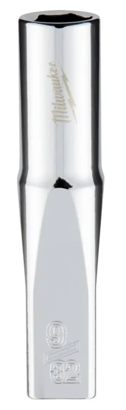 Milwaukee 45-34-9015 Socket, 9/32 in Socket, 1/4 in Drive, 6-Point, Chrome Vanadium Steel, Chrome :CD: QUANTITY: 1