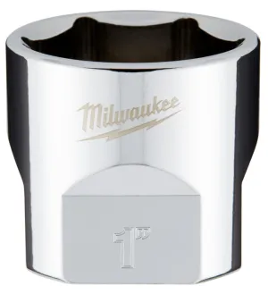 Milwaukee 45-34-9072 Socket, 1 in Socket, 3/8 in Drive, 6-Point, Chrome Vanadium Steel, Chrome :CD: QUANTITY: 1