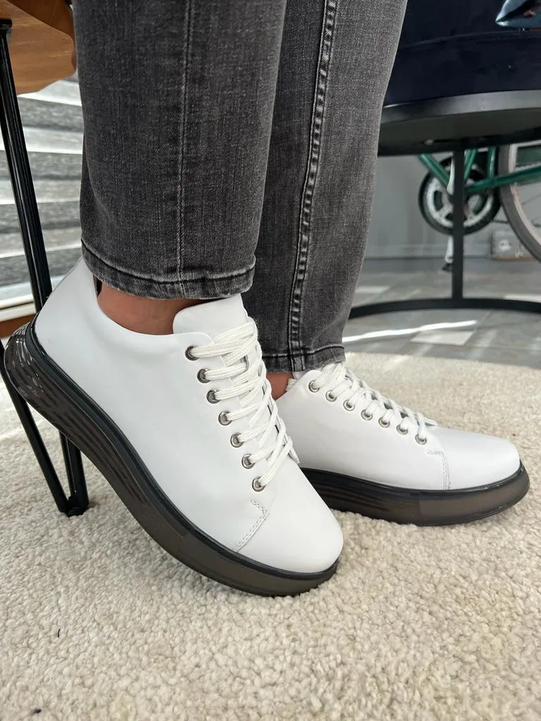 Morrison Special Sole White Lace Up Sneakers