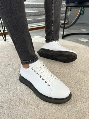 Morrison Special Sole White Lace Up Sneakers