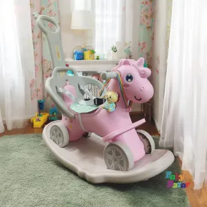 Most Popular Ride Animal Toy Kids Indoor Plastic Children Horse Rocking with wheels