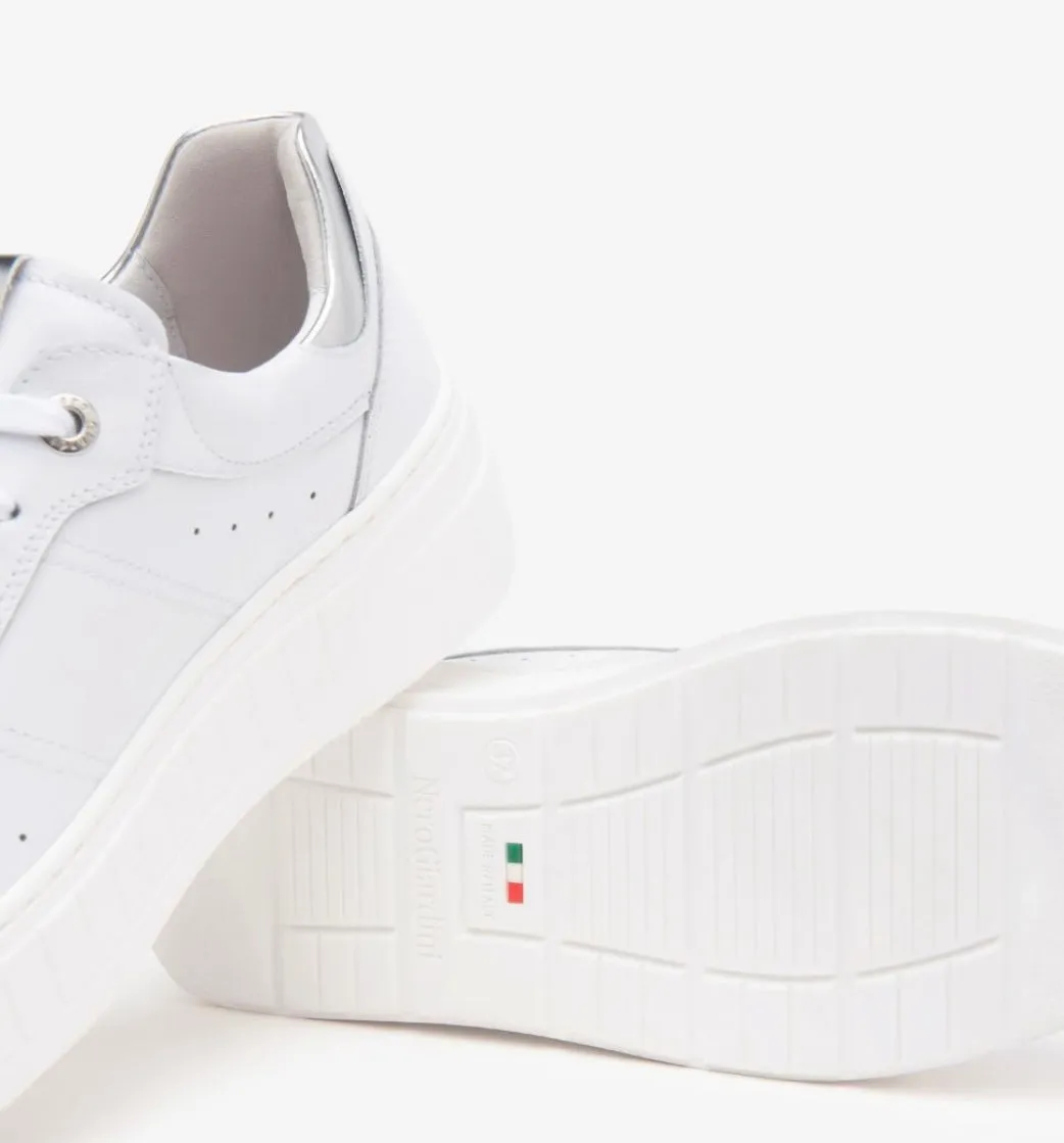 Nerogiardini white leather platform sneakers