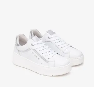 Nerogiardini white leather platform sneakers