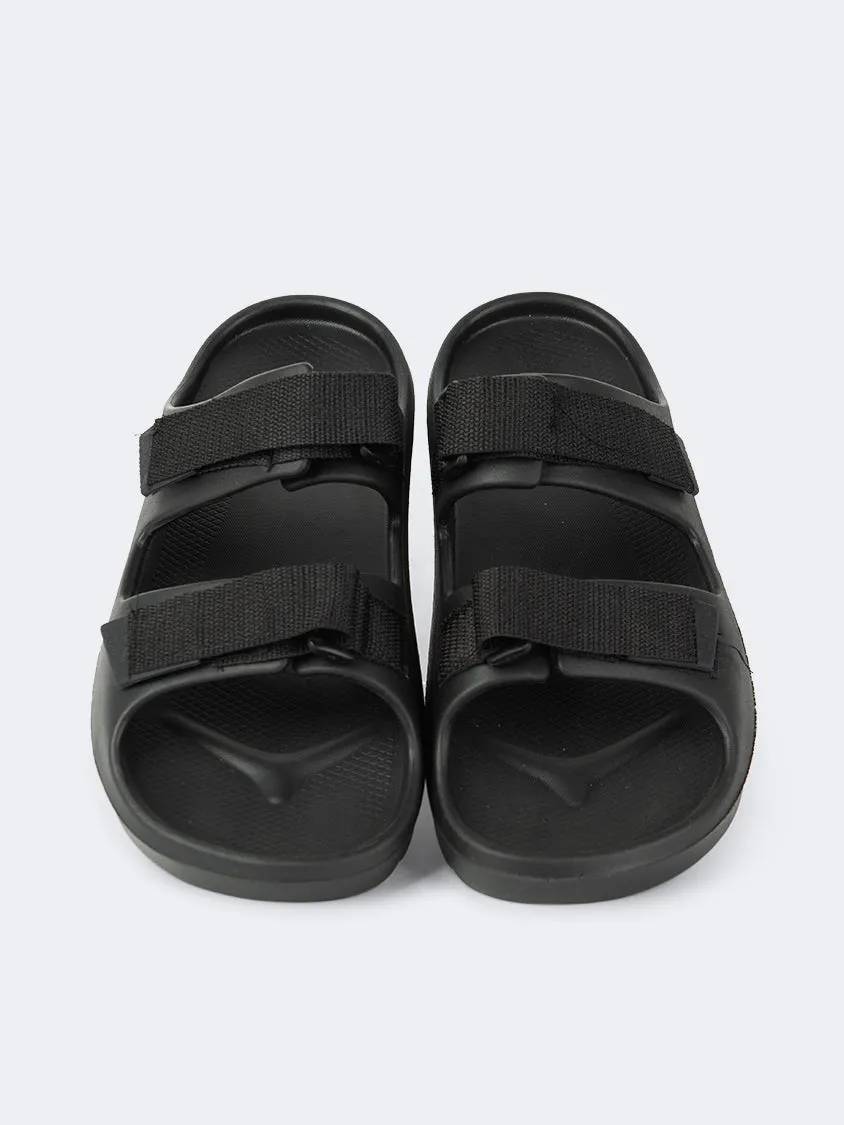 Oil And Gaz Comfortable Men Beach Slide Black