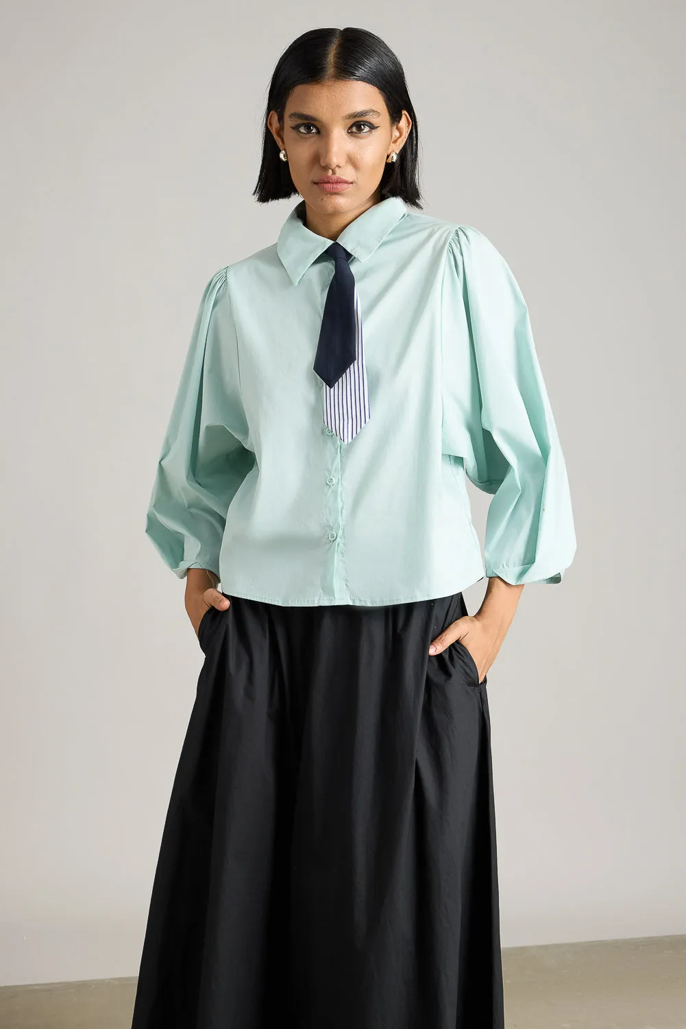 Oversized Shirt With Tie