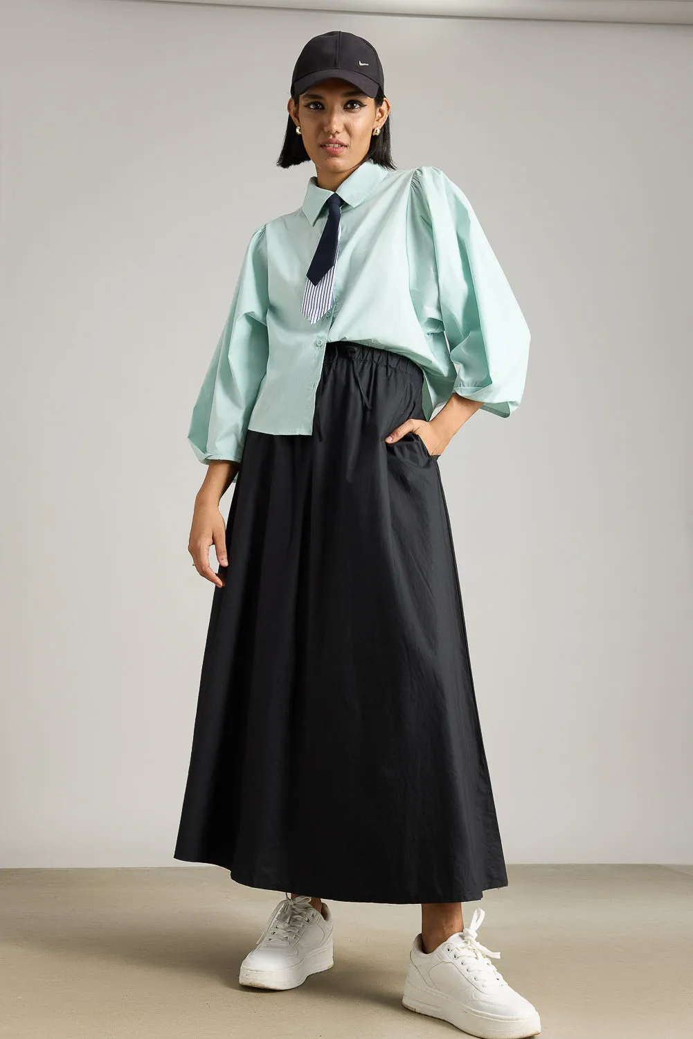 Oversized Shirt With Tie