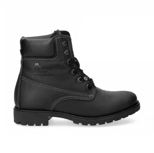 Panama Jack Panama 03 B3 Black Waterproof 6 Eyelet Ankle Boot Made In Spain