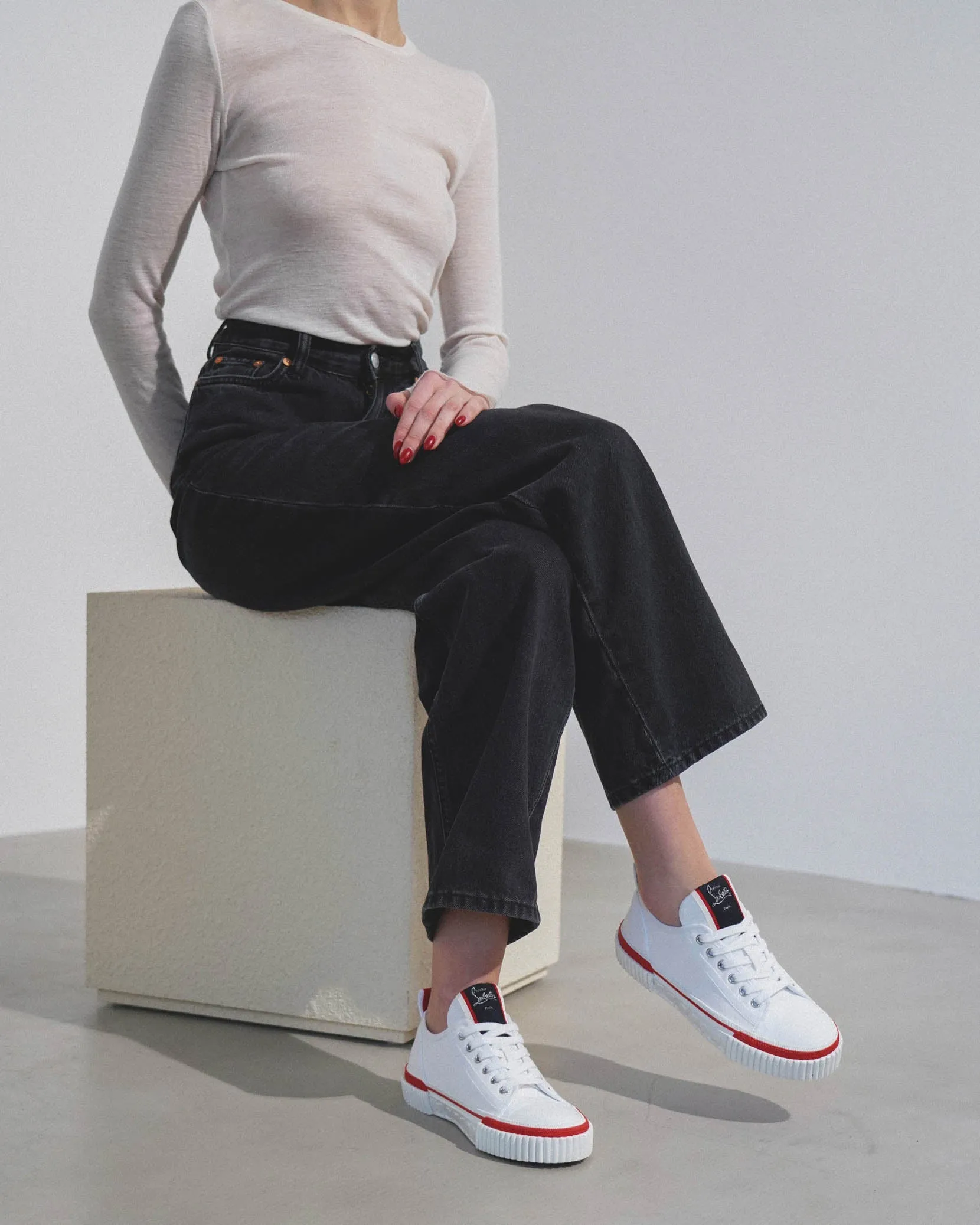 Pedro Donna Junior white canvas sneakers