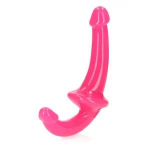 Realrock Glow In The Dark Strapless Strap-On 6&#39;&#39; Neon Pink