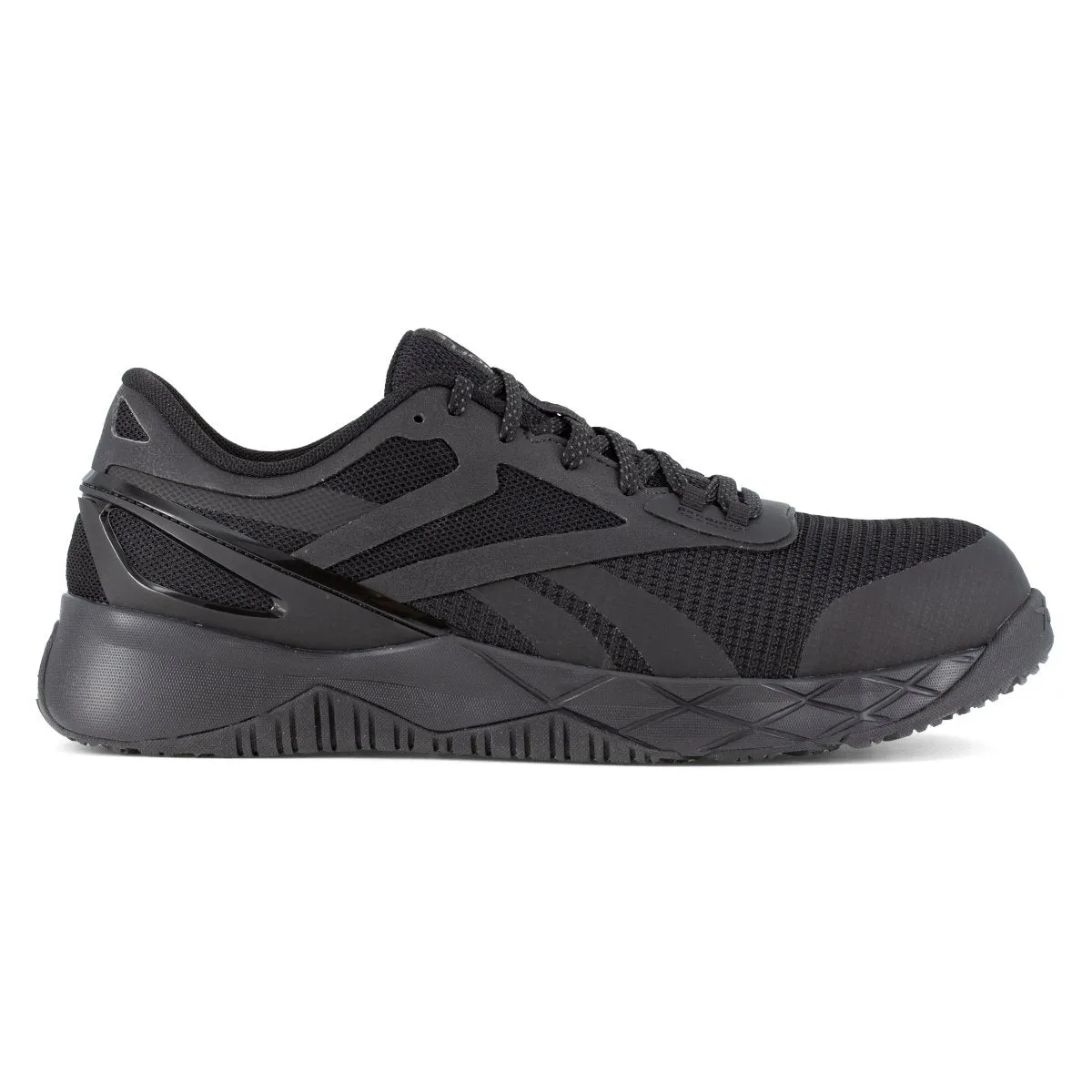 Reebok Men's Black Athletic Nanoflex TR Lace Up Work Shoe