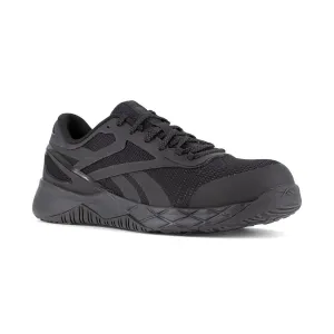 Reebok Men's Black Athletic Nanoflex TR Lace Up Work Shoe